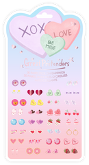 87517 Candy Heart Valentine Sticker Earrings