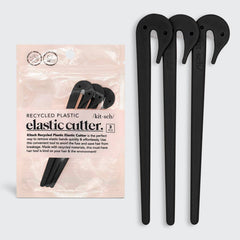 Eco-Friendly Elastic Cutters 3pc Set - Black