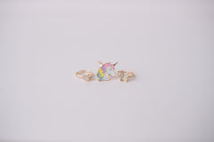 90205 Boutique Unicorn Rainbow Ring Set
