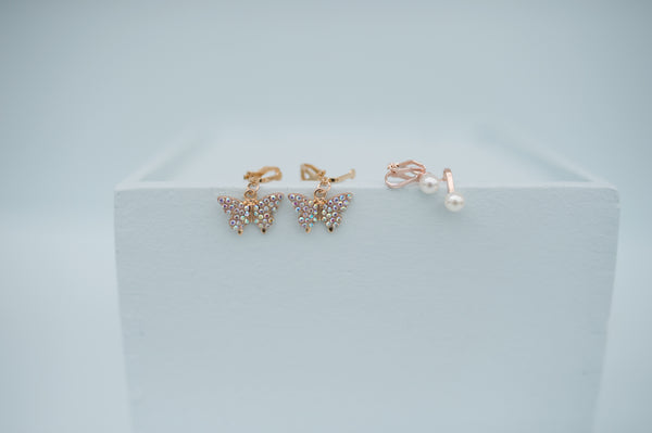 90603 Boutique Butterfly Clip On Earrings