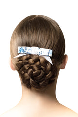 Patterned Bow Blue