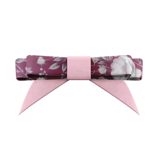 Patterned Bow Dusty Rose