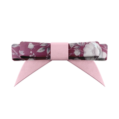 Patterned Bow Dusty Rose