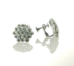 AZ0015-1 16mm Crystal Cluster Earrings (Clip On)
