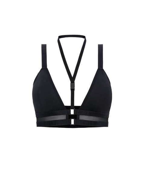 High Support Adjustable Fitness Bra Black