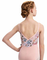 1136FAP Girls Allegra Leotard with Flora Print Mesh