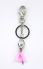 BK0001 Ballerina Keychain with Tulle Tutu