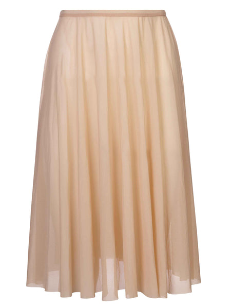 Long Mesh Skirt - Ivory Cream