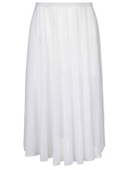 Long Mesh Skirt - White