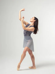 Short Mesh Skirt - Gray Blue