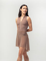 Short Mesh Skirt - Light Brown