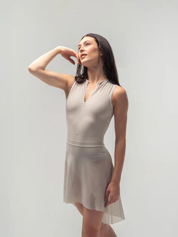 Short Mesh Skirt - Light Nude