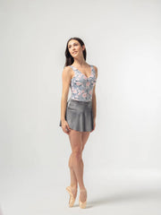 Short Velvet Skirt Gray