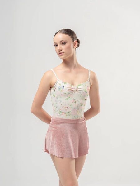 Short Velvet Skirt Pink Rose