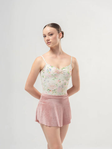 Short Velvet Skirt Pink Rose