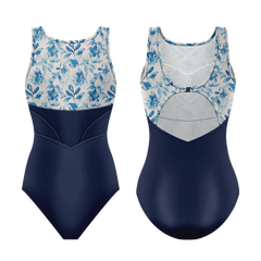 Blisse Flora Bleu Girls Leotard