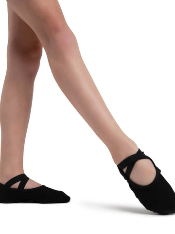 2037W Hanami (BLK) Split Sole Canvas Ballet Slipper