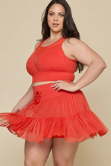 Pirouette Skort - Cayenne