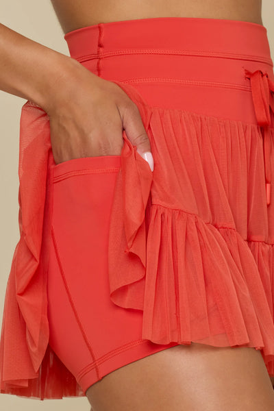 Pirouette Skort - Cayenne