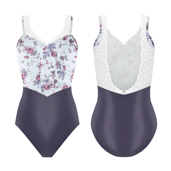Demi Moulin Florine Purple Velvet Leotard