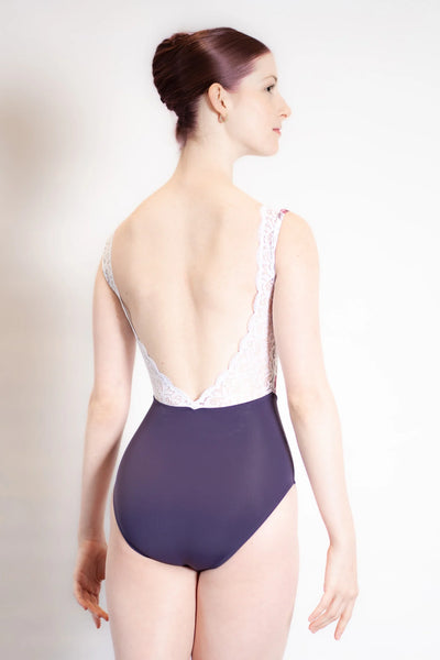 Demi Moulin Florine Purple Velvet Leotard