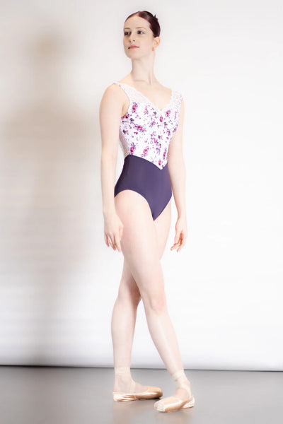 Demi Moulin Florine Purple Velvet Leotard
