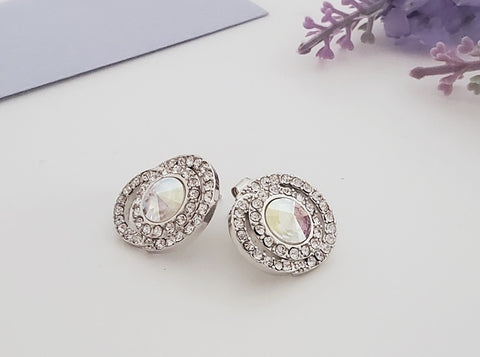 EA0080 18mm AB Crystal Orbit Earrings (Pierced)