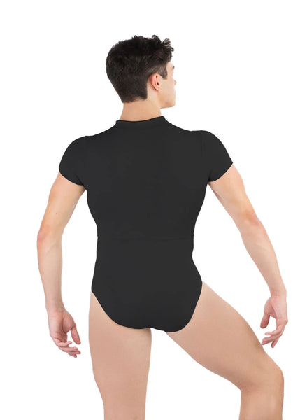 Endo Men's Short Sleeve Zip Front Leotard