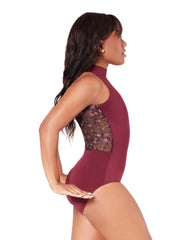 F12403W Ornate Romance High Neck Leotard