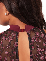 F12403W Ornate Romance High Neck Leotard