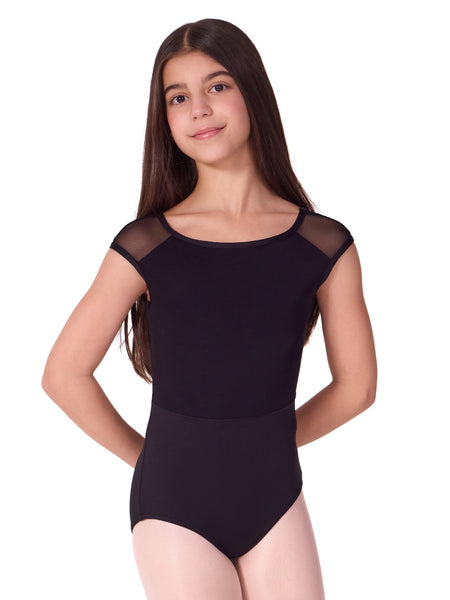 F12581C Pearl Cap Sleeve Leotard