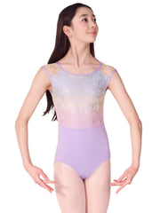F12581C Pearl Cap Sleeve Leotard