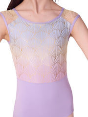 F12581C Pearl Cap Sleeve Leotard