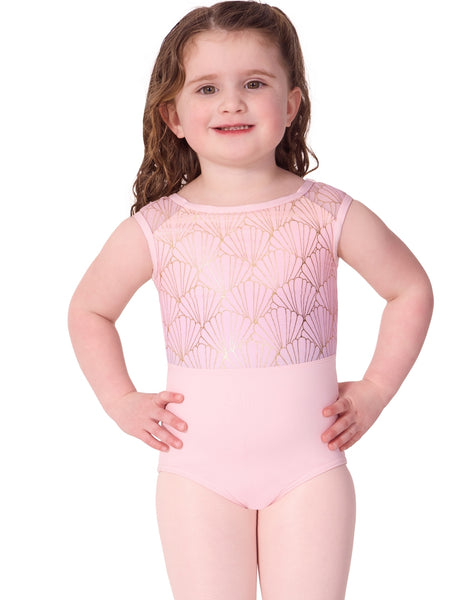 F12581C Pearl Cap Sleeve Leotard