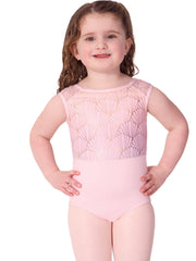 F12581C Pearl Cap Sleeve Leotard