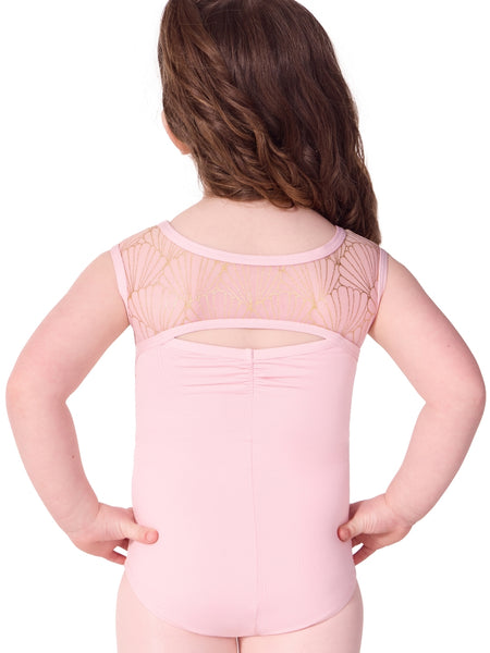 F12581C Pearl Cap Sleeve Leotard