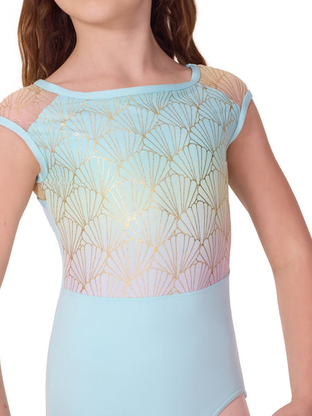 F12581C Pearl Cap Sleeve Leotard