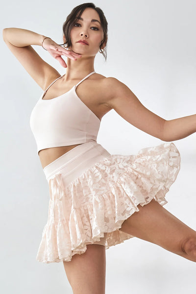 Lace Pirouette Skort - Tutu Pink