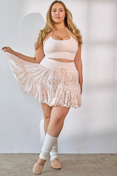 Lace Pirouette Skort - Tutu Pink