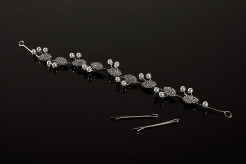 HB0402 Bun Wrap with Rhinestones and Pearls