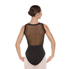 41794 Mesh Wrap Front Tank Leotard