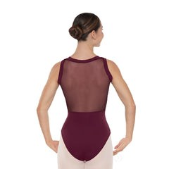 41794 Mesh Wrap Front Tank Leotard