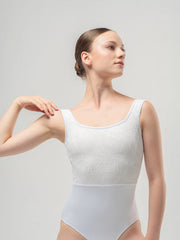 Flora Leotard Pearl White
