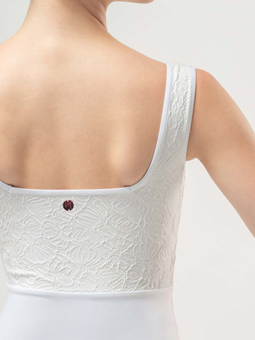 Flora Leotard Pearl White