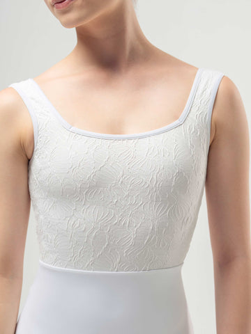 Flora Leotard Pearl White
