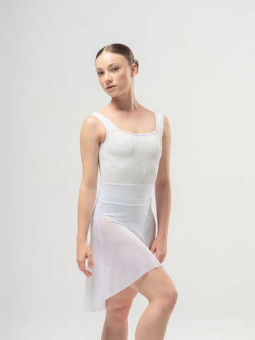 Flora Leotard Pearl White