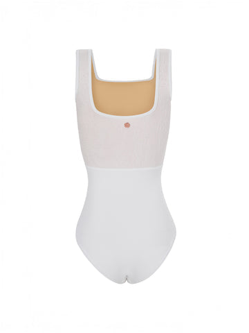 Flora Leotard Pearl White