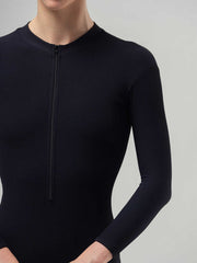Long Sleeve Aura Leotard Total Black