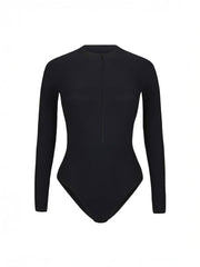 Long Sleeve Aura Leotard Total Black