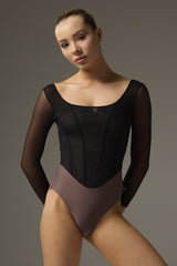 Sofia Twilight Ash Long Sleeve Leotard